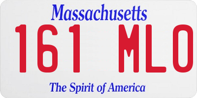 MA license plate 161ML0