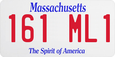 MA license plate 161ML1
