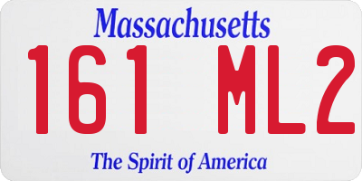 MA license plate 161ML2