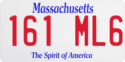 MA license plate 161ML6