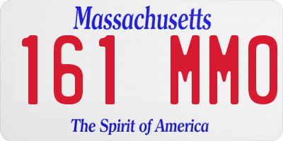 MA license plate 161MM0