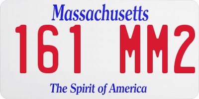 MA license plate 161MM2