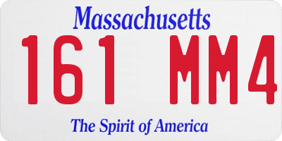 MA license plate 161MM4