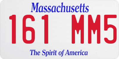MA license plate 161MM5