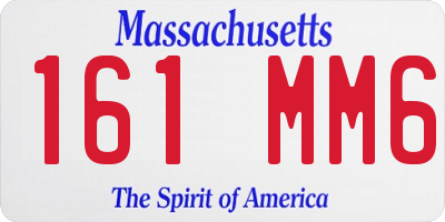 MA license plate 161MM6