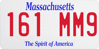 MA license plate 161MM9