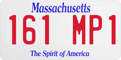 MA license plate 161MP1