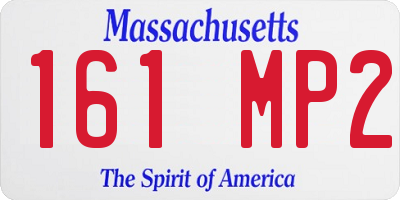 MA license plate 161MP2