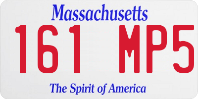 MA license plate 161MP5