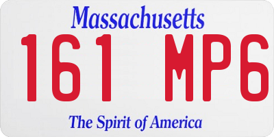 MA license plate 161MP6
