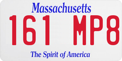 MA license plate 161MP8