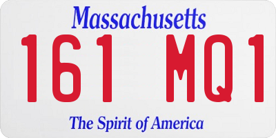 MA license plate 161MQ1