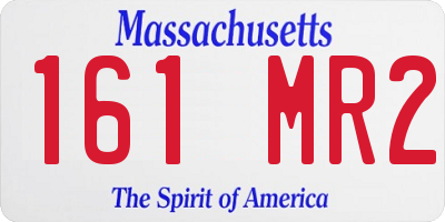 MA license plate 161MR2