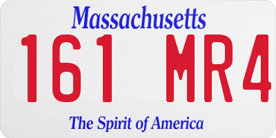MA license plate 161MR4