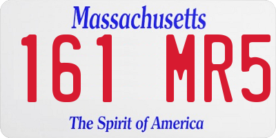 MA license plate 161MR5