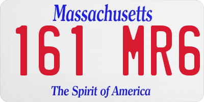 MA license plate 161MR6