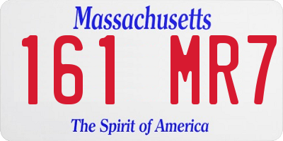 MA license plate 161MR7