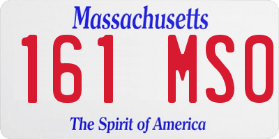 MA license plate 161MS0