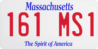 MA license plate 161MS1