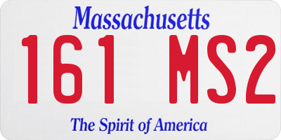 MA license plate 161MS2