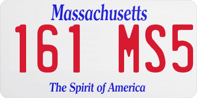 MA license plate 161MS5