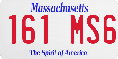 MA license plate 161MS6