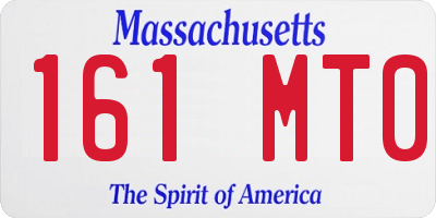 MA license plate 161MT0