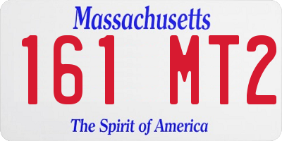MA license plate 161MT2