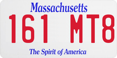 MA license plate 161MT8