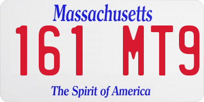 MA license plate 161MT9
