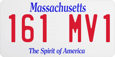 MA license plate 161MV1
