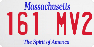 MA license plate 161MV2