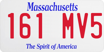MA license plate 161MV5