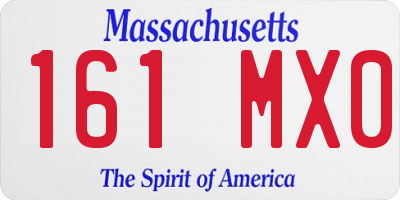 MA license plate 161MX0