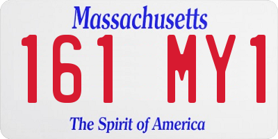 MA license plate 161MY1