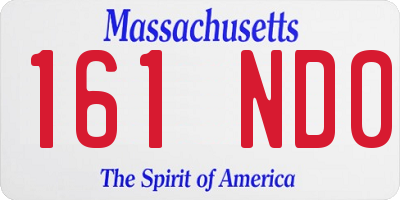 MA license plate 161ND0