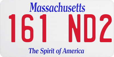 MA license plate 161ND2