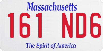 MA license plate 161ND6
