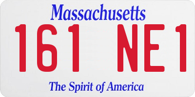 MA license plate 161NE1