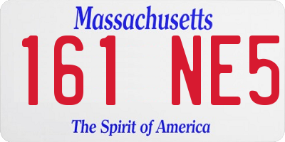 MA license plate 161NE5