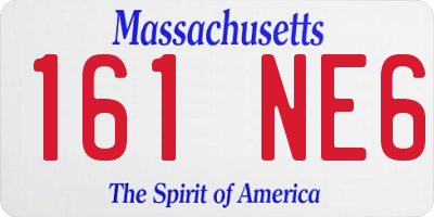 MA license plate 161NE6