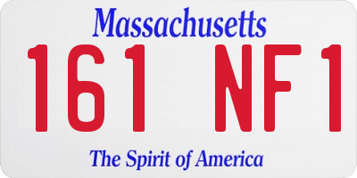 MA license plate 161NF1