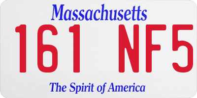 MA license plate 161NF5