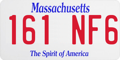 MA license plate 161NF6