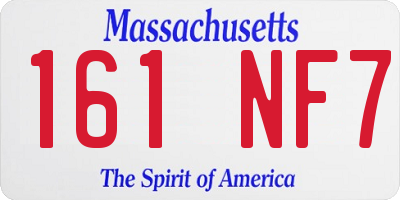 MA license plate 161NF7