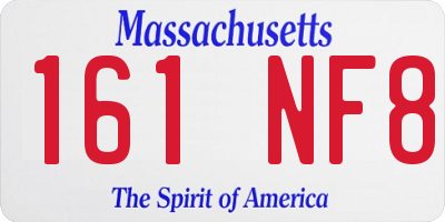 MA license plate 161NF8
