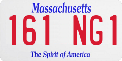 MA license plate 161NG1