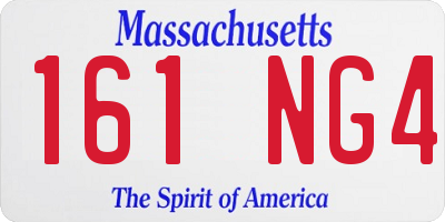 MA license plate 161NG4
