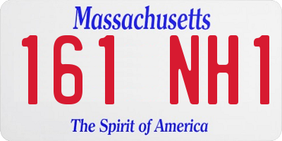 MA license plate 161NH1