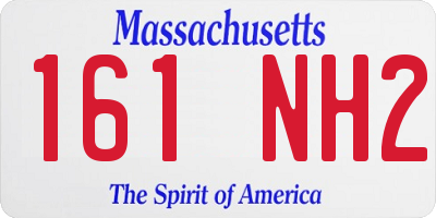 MA license plate 161NH2